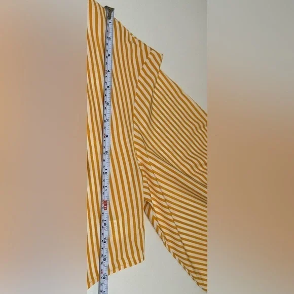 SHEIN Curve Angled Bell Sleeve Tie Front Striped Bolero Shrug Size XL - Picture 8 of 9